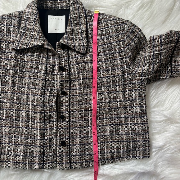Sandro Glwadys Cropped Tweed Jacket - Picture 5 of 14